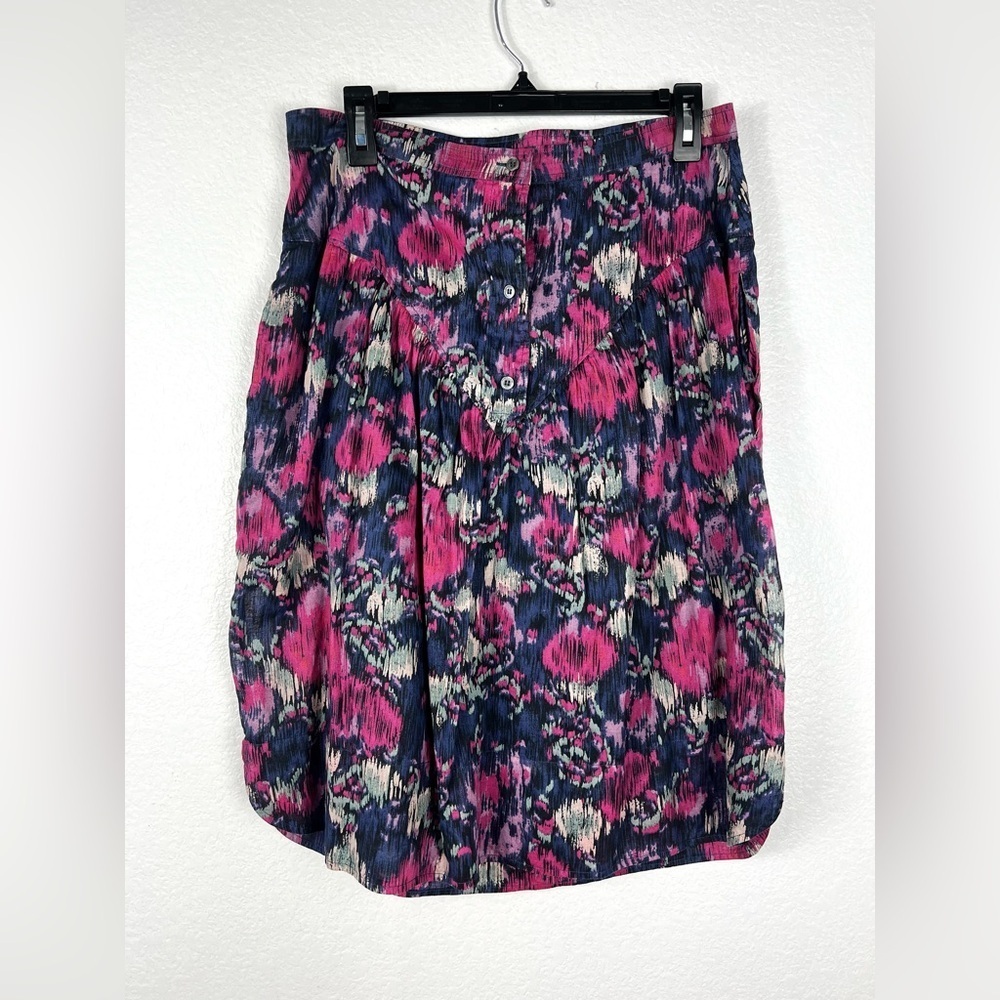 Isabel Marant Monya Printed Cotton Skirt Faded Night size M